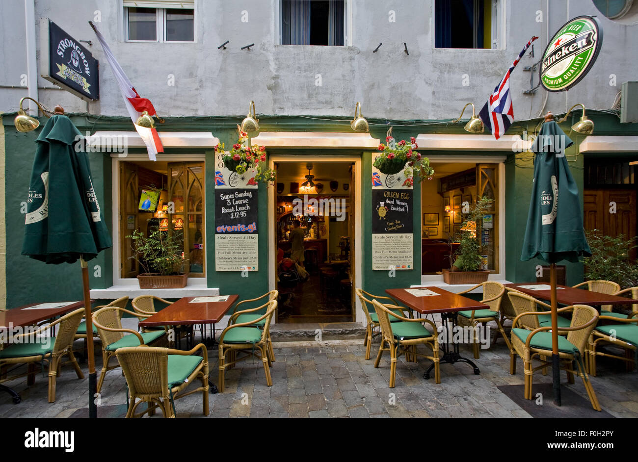 The Star Bar, very old Gibraltar pub Stock Photo Alamy