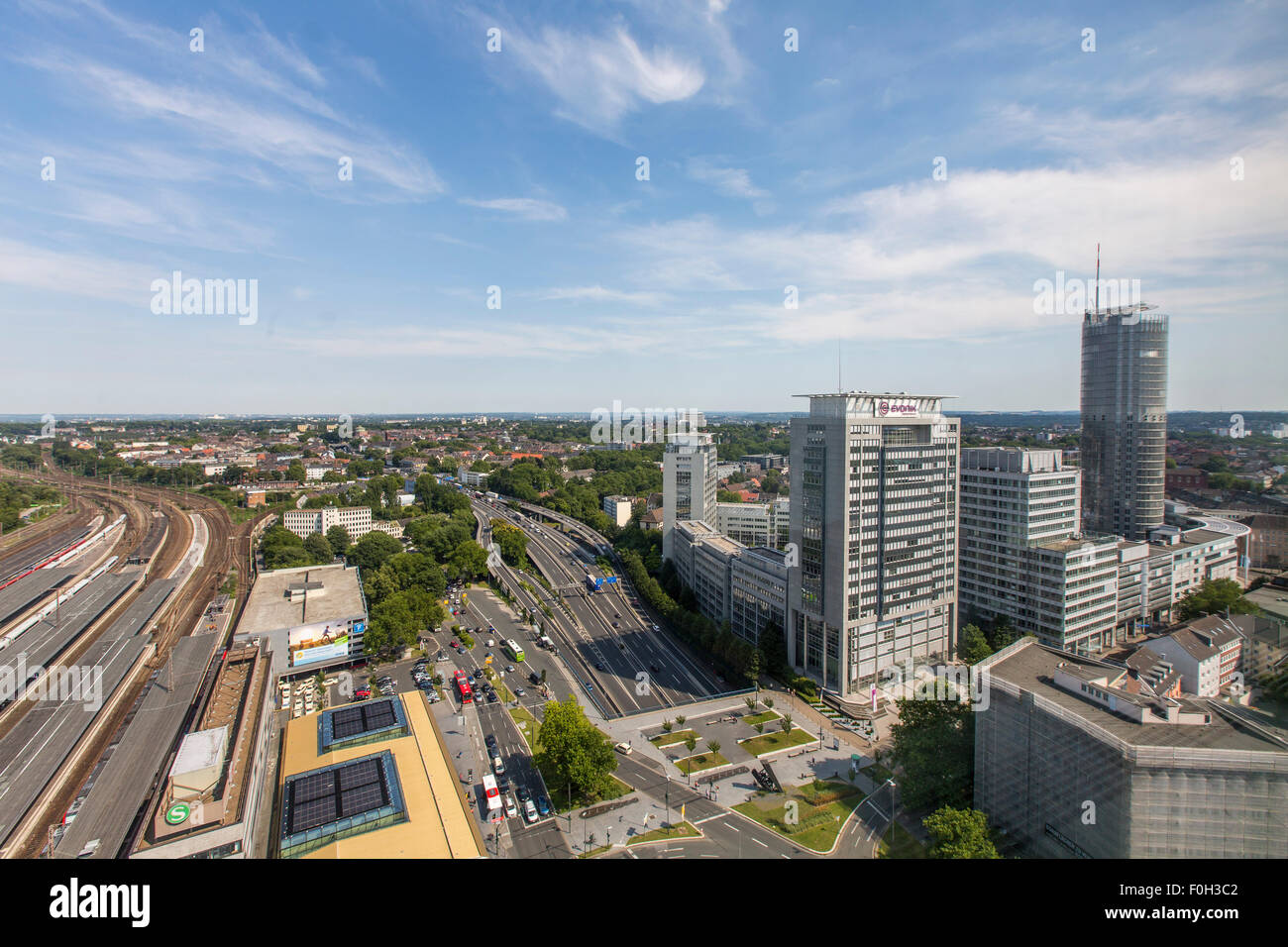 City of Essen, Germany, city center, business district, EVONIK headquarters, Stock Photo