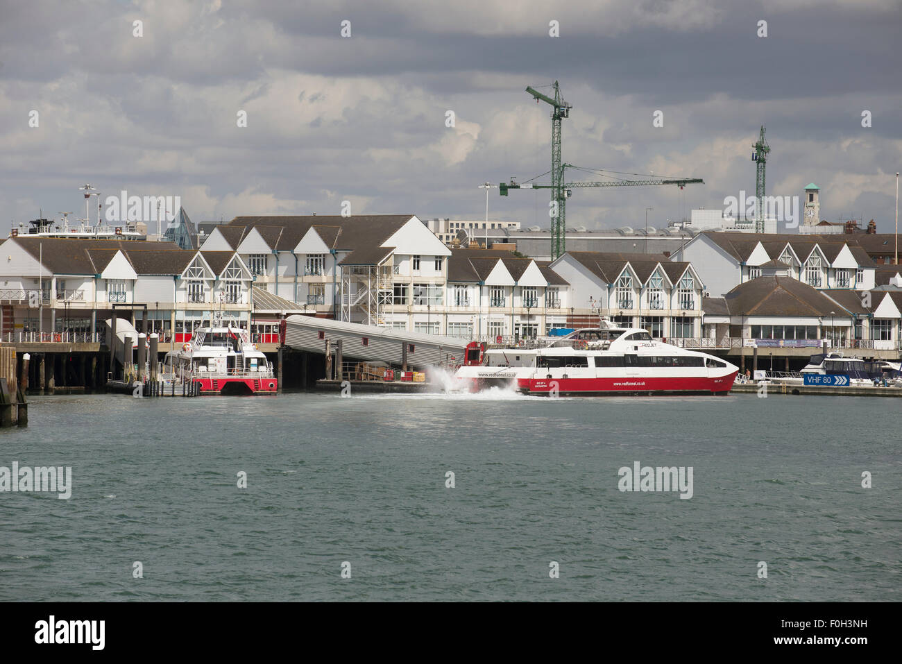 Town Quay on the waterfront in Southampton docks England UK Stock Photo