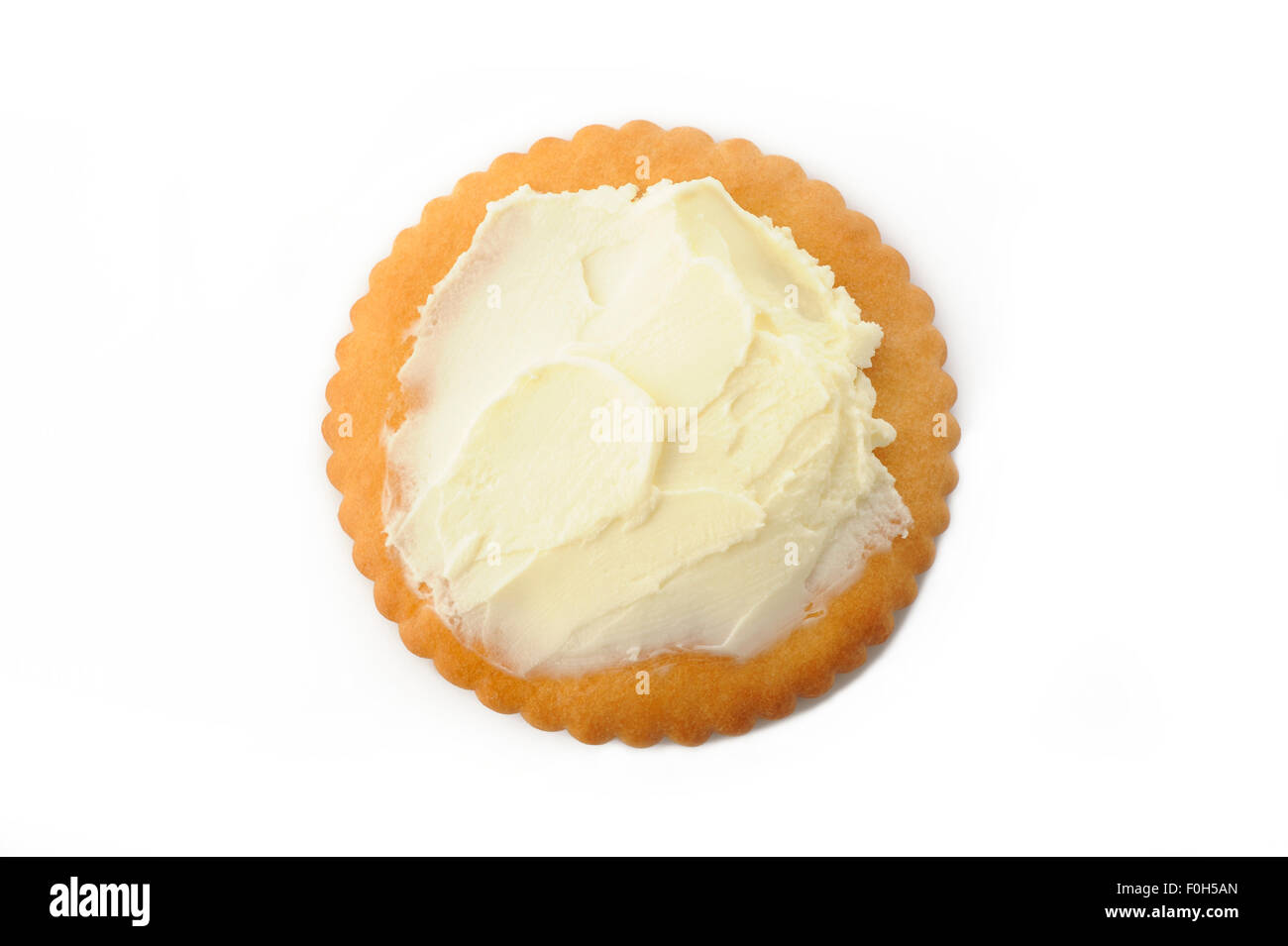 cracker with cream cheese Stock Photo Alamy