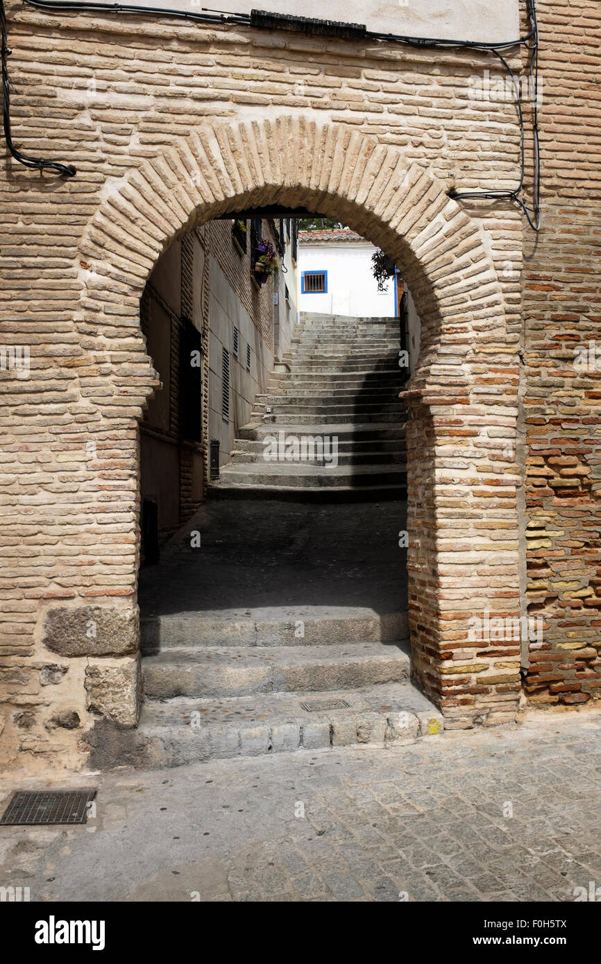 A Moorish, Keyhole or Horseshoe arch in the Spanish town of Toledo