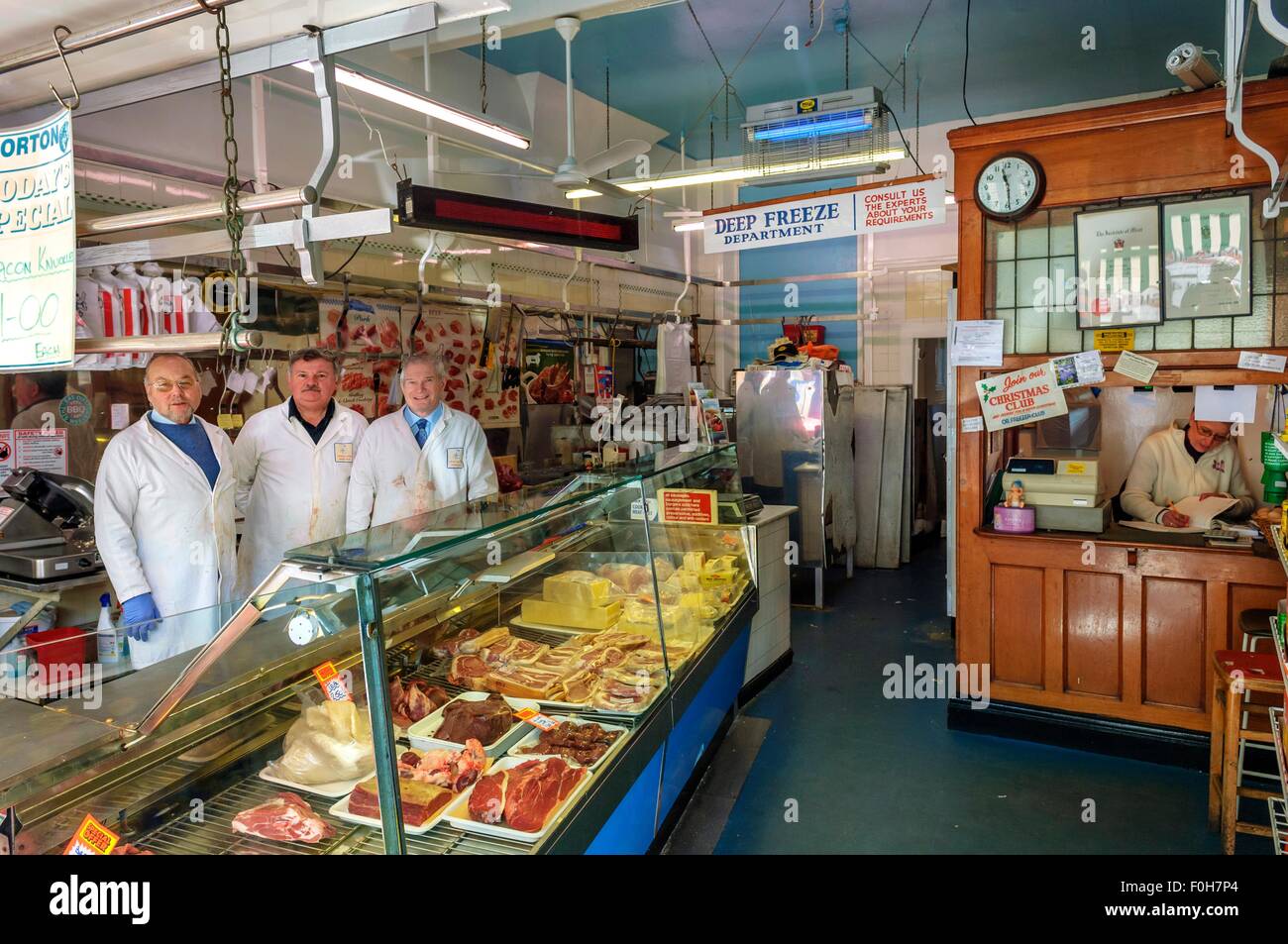 Traditional butchers shop. England. UK Stock Photo