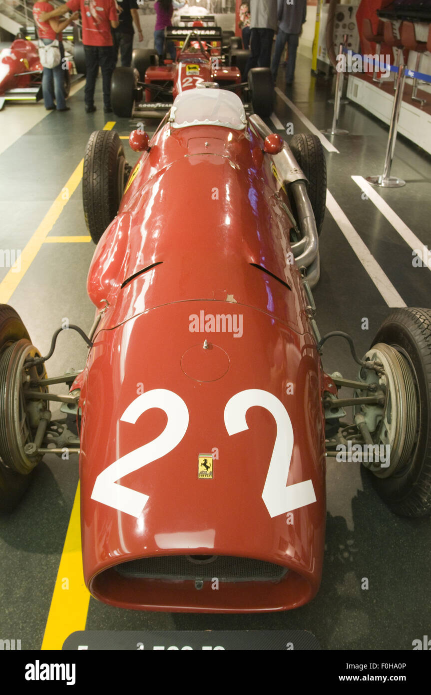Ferrari Museum (Museo Ferrari) in Maranello, Italy. Ferrari 500 F2 (1951). Stock Photo