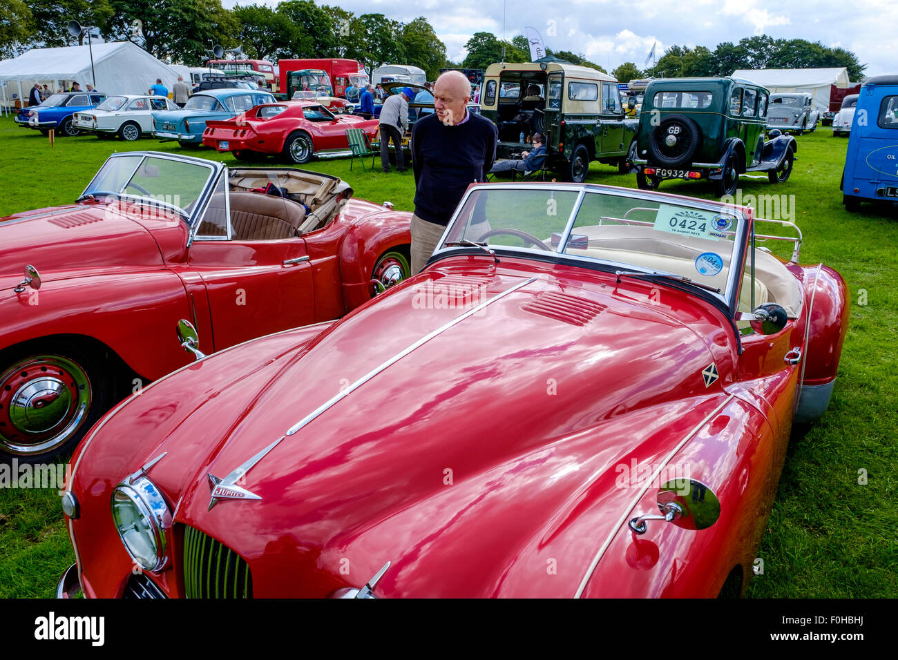 Classic cars at the Biggar Vintage Rally, South Lanarkshire, Scotland