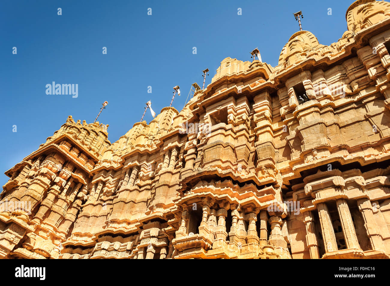 Ancient sandstone made Hindu Temple inside Golden fort of Jaisalmer
