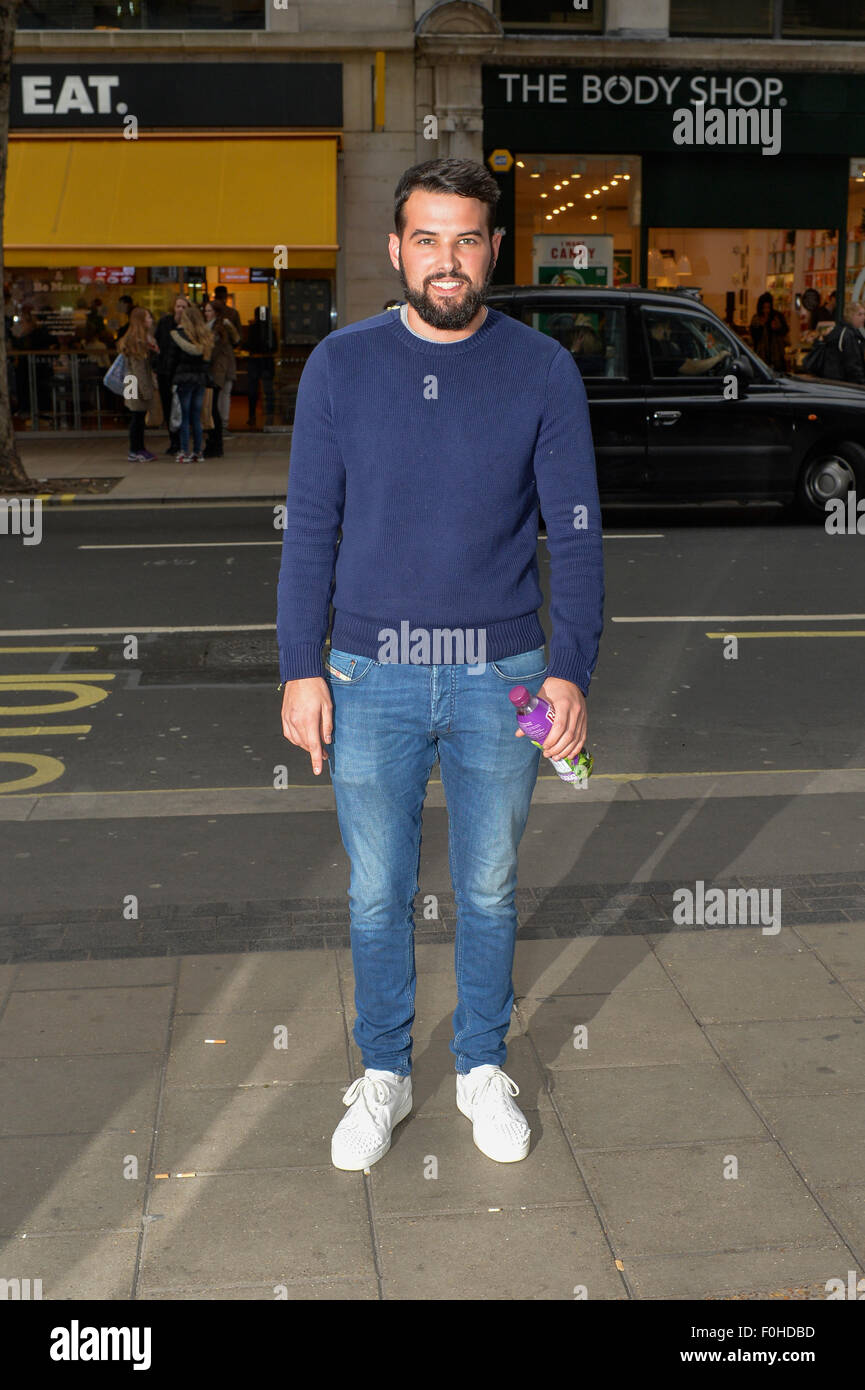 TOWIE cast member Ricky Rayment arriving at a venue in London. Stock Photo