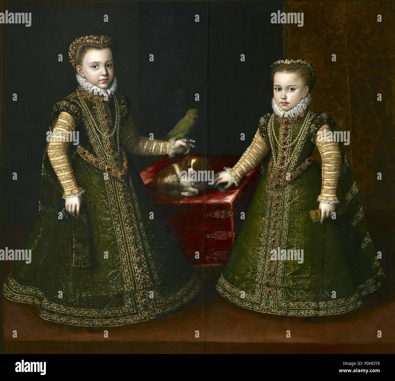 Alonso Sánchez Coello - Isabella Clara Eugenia and Catharina, Daughters of Philip II, King of Spain Stock Photo