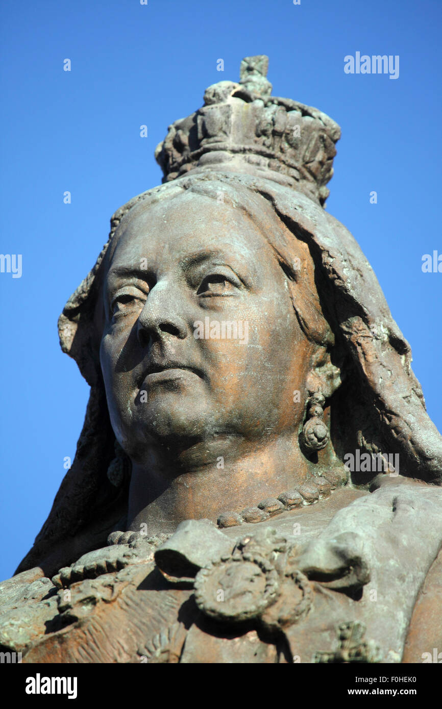 Queen Victoria statue outside of the town hall in South Shields ...