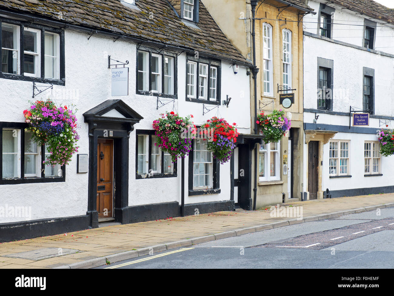 Street in the market town of Chippenham, Wiltshire, England UK Stock