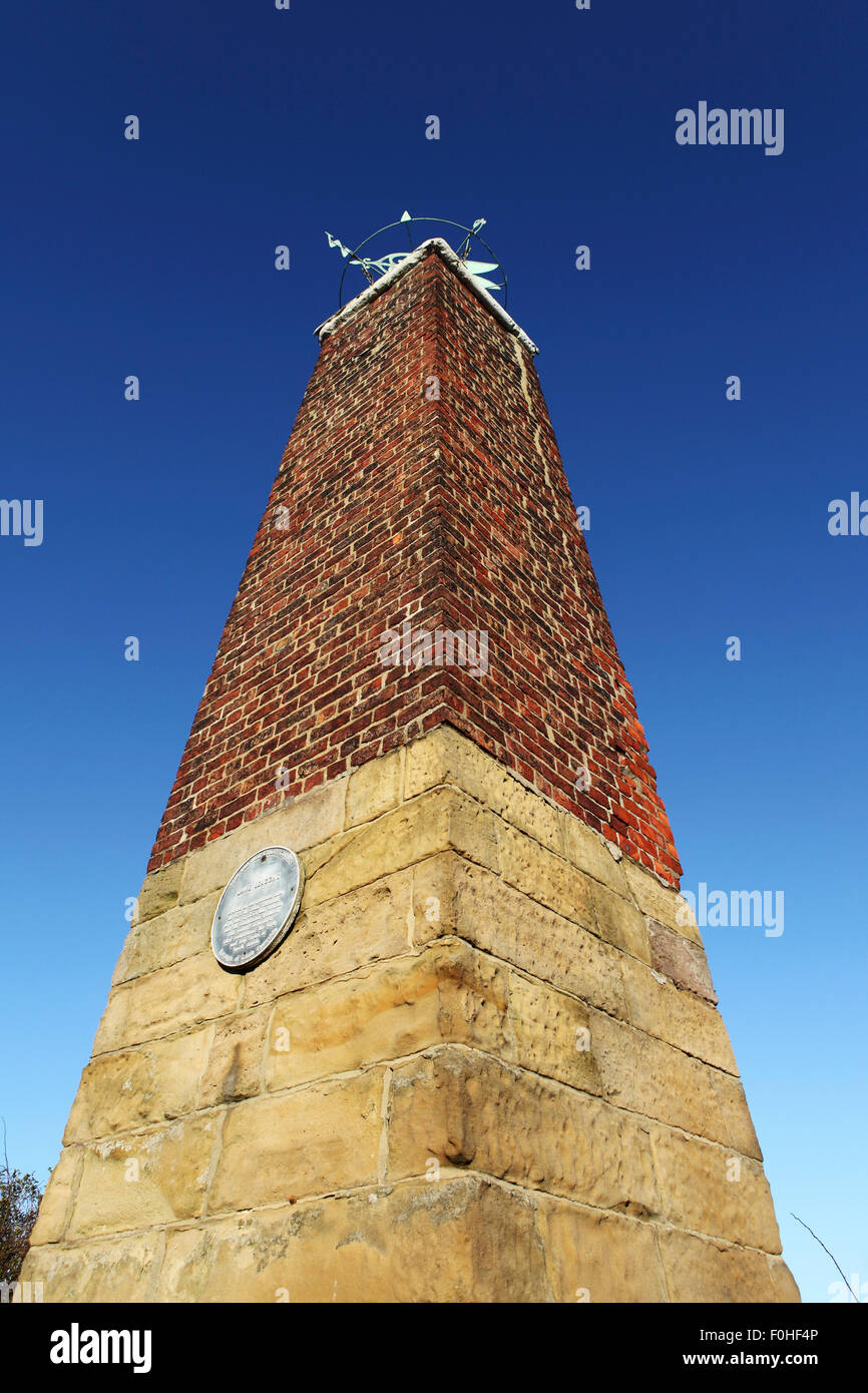 Lawe Beacon in South Shields, England. The landmark is at Lawe Top