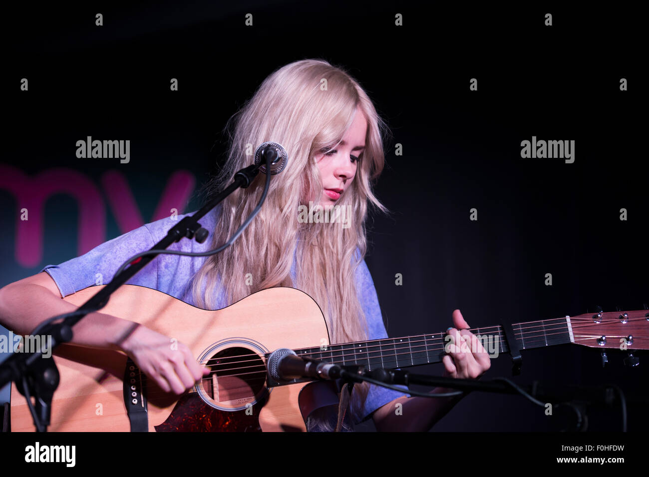 Scottish singer/songwriter Nina Nesbitt in concert at HMV London. Stock Photo