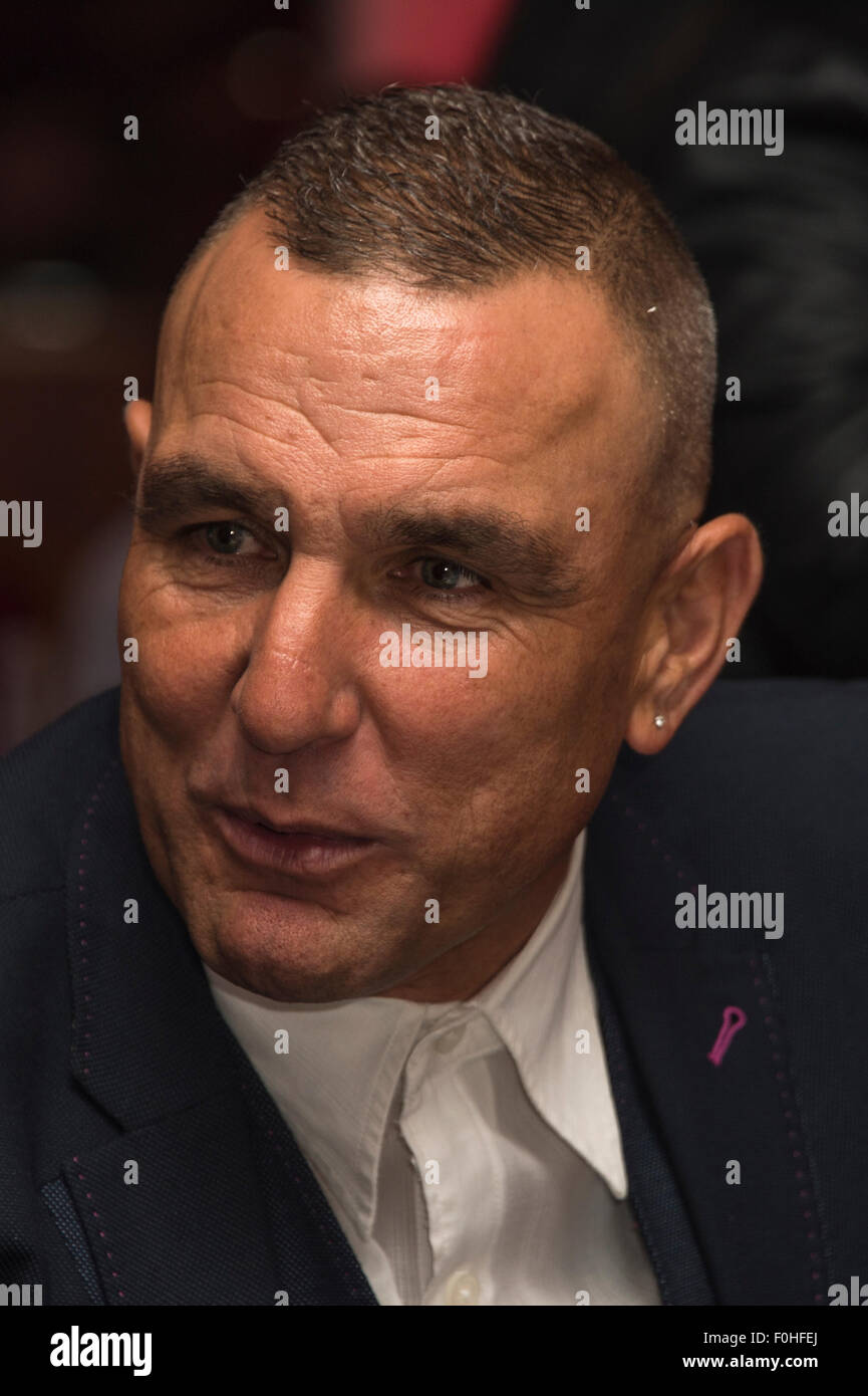 Ex footballer, now actor, Vinnie Jones at An Audience With Vinnie Jones in Essex, 2015. Stock Photo