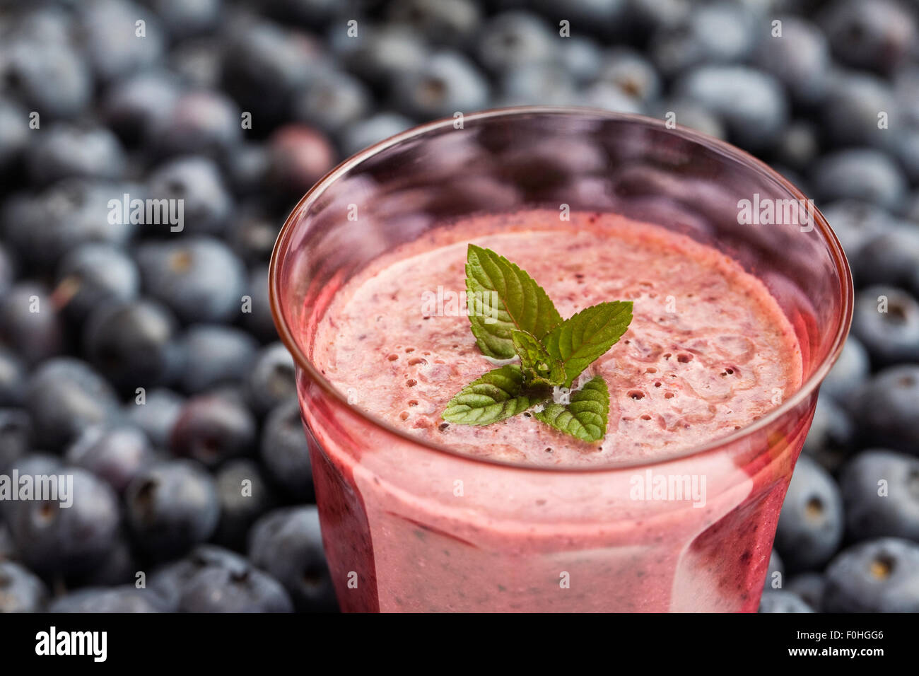Blueberry smoothie. Stock Photo