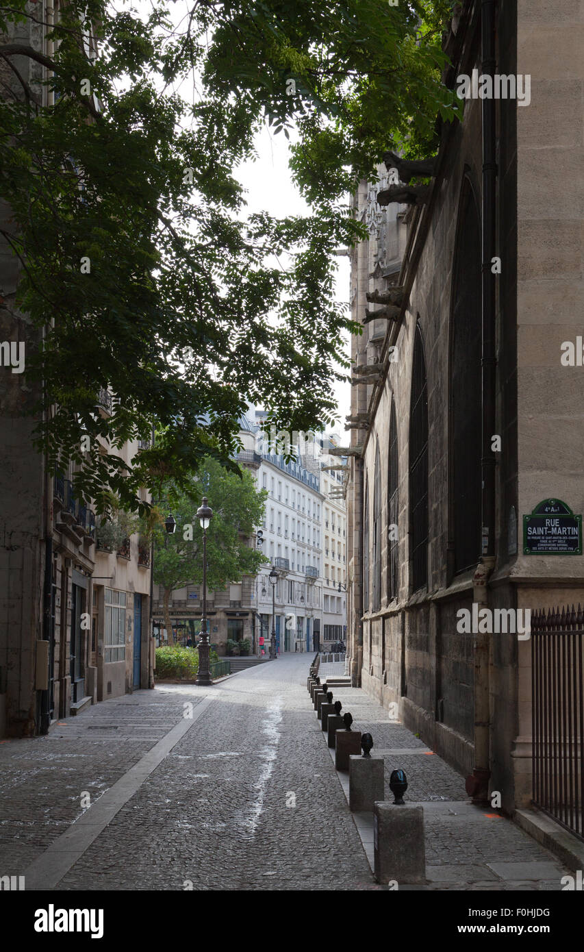 Rue du Cloître Saint-Merri, Paris, France. Stock Photo