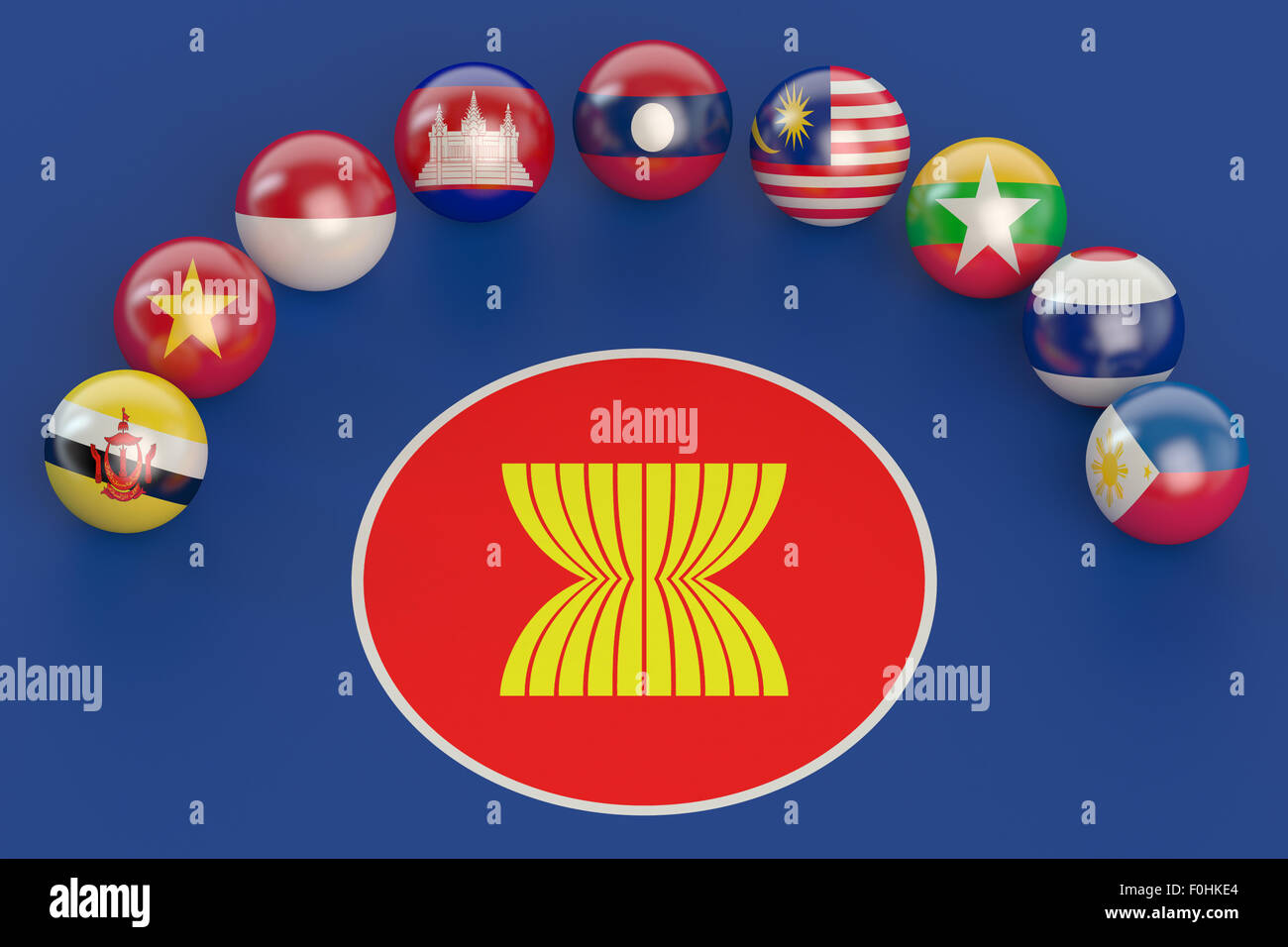 Association of Southeast Asian Nations concept Stock Photo