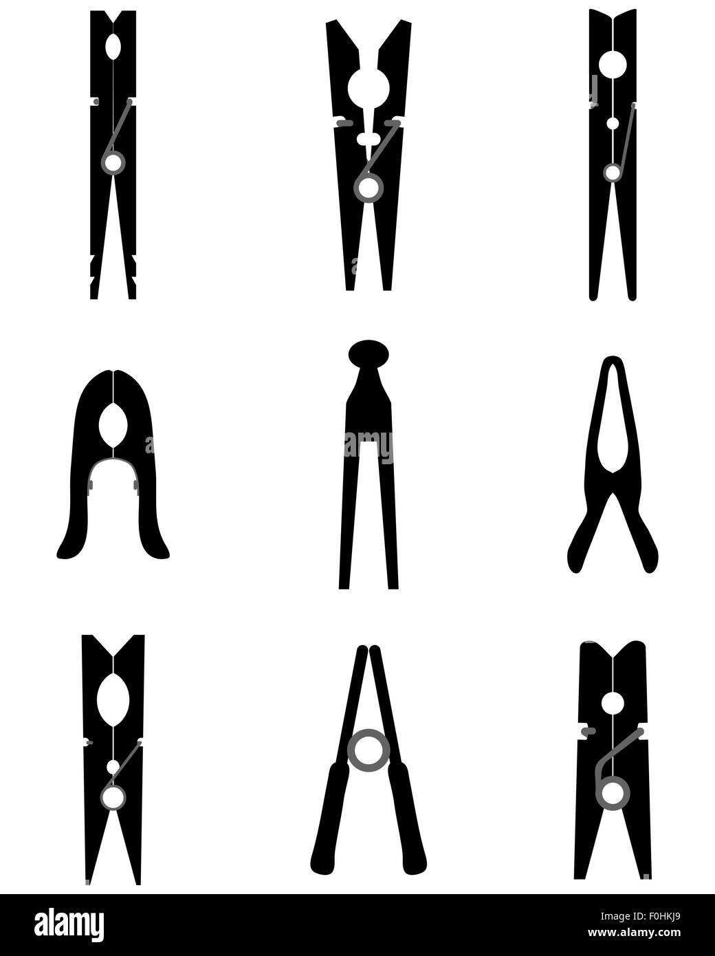 Clothes peg silhouette hi-res stock photography and images - Alamy