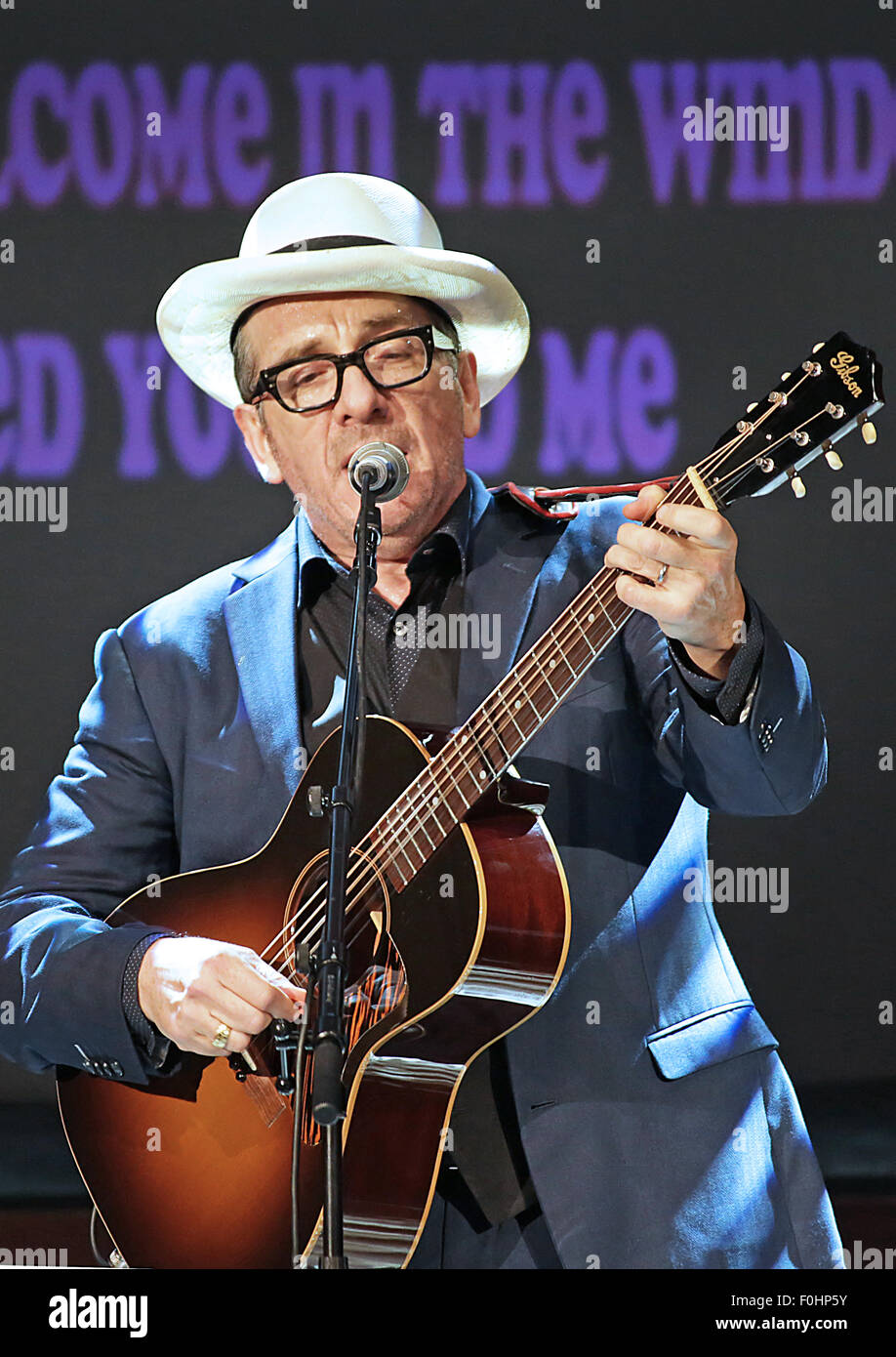 Elvis Costello performing live at Liverpool Philharmonic Hall Featuring