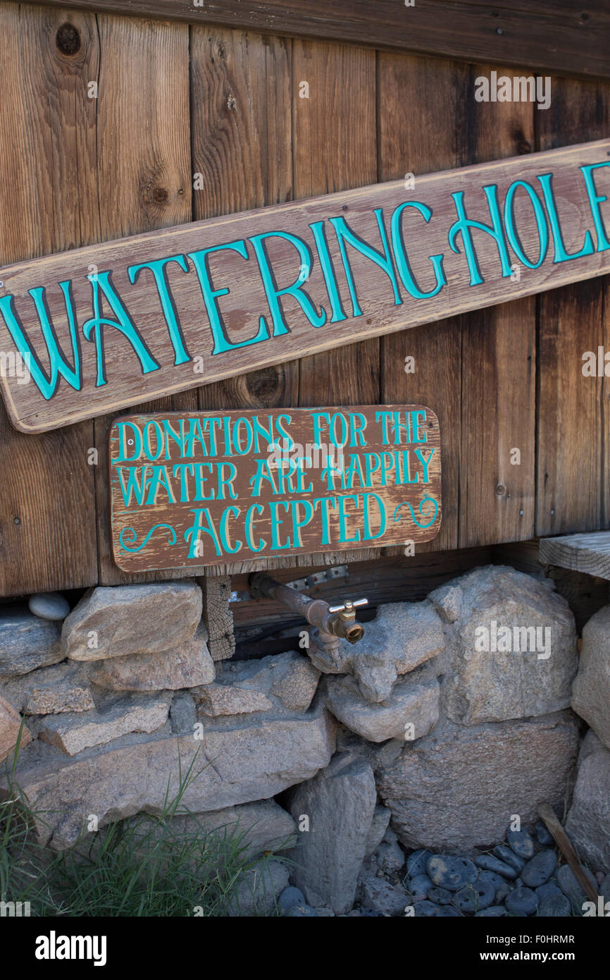 Wood Watering Hole Sign In Joshua Tree During The California Drought Stock Photo Alamy Wood Watering Hole Sign In Joshua Tree During The California Drought Stock Photo Alamy