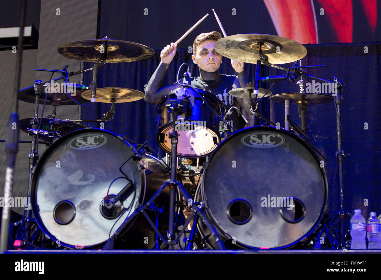 Tinley Park, Illinois, USA. 15th Aug, 2015. Drummer VINNY MAURO of