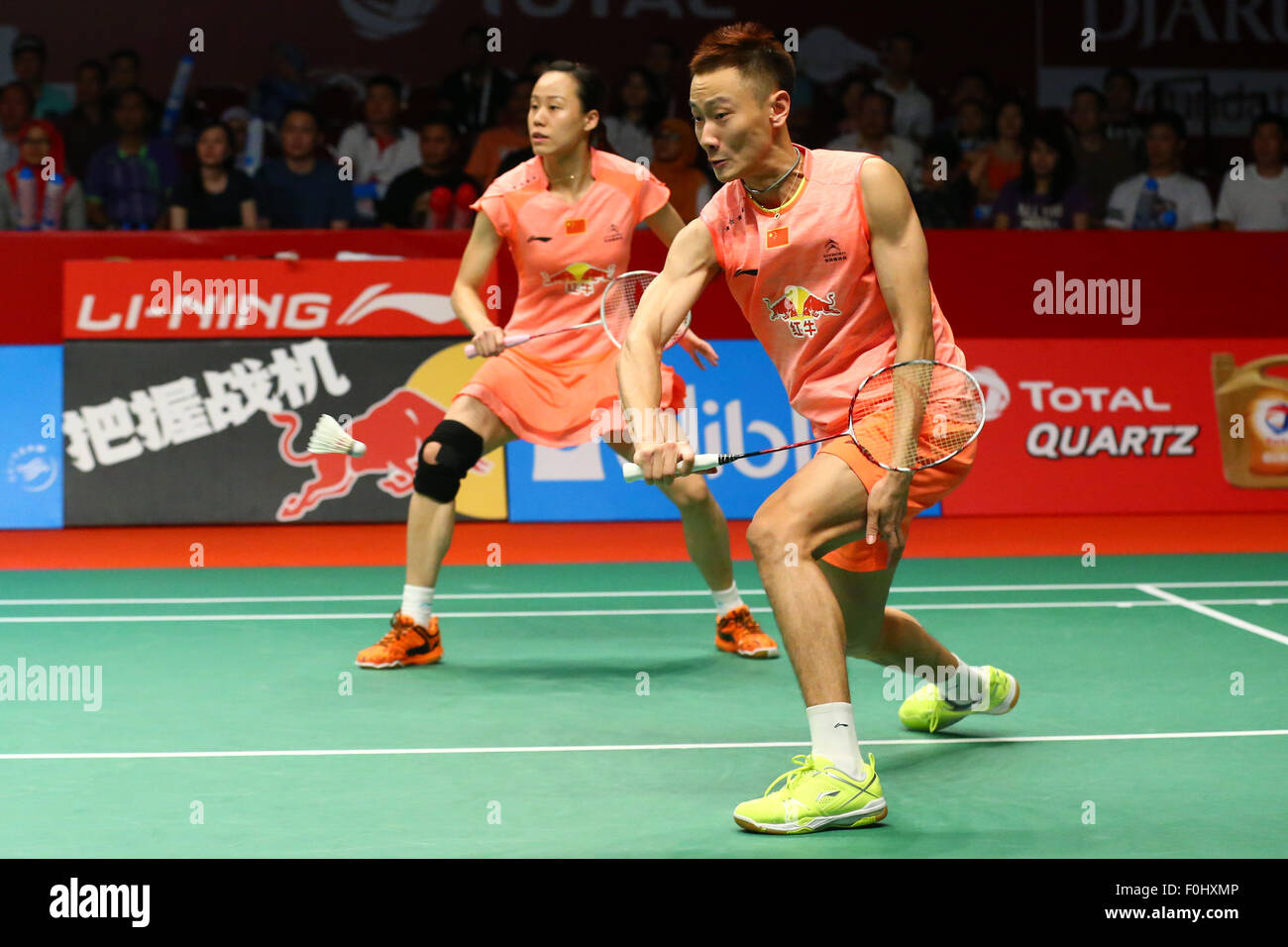 Istora Senayan Arena, Jakarta, Indonesia. 15th Aug, 2015. Zhang Nan