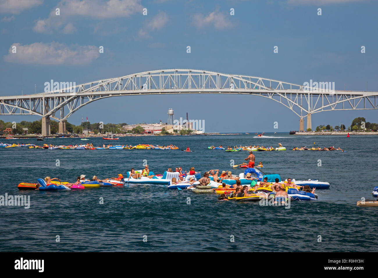 Port Huron, Michigan, USA. Thousands of rafters participated in the