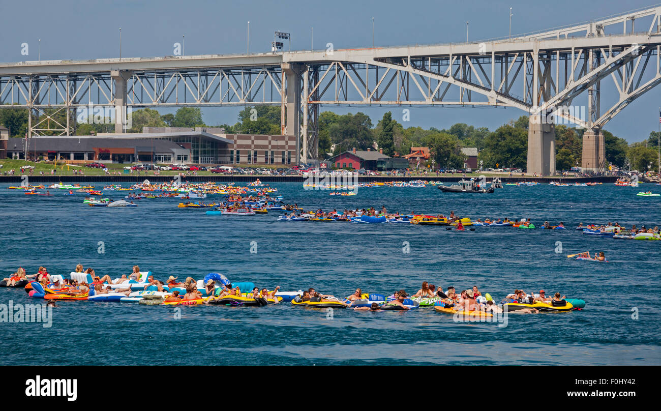 Port Huron, Michigan, USA. Thousands of rafters participated in the