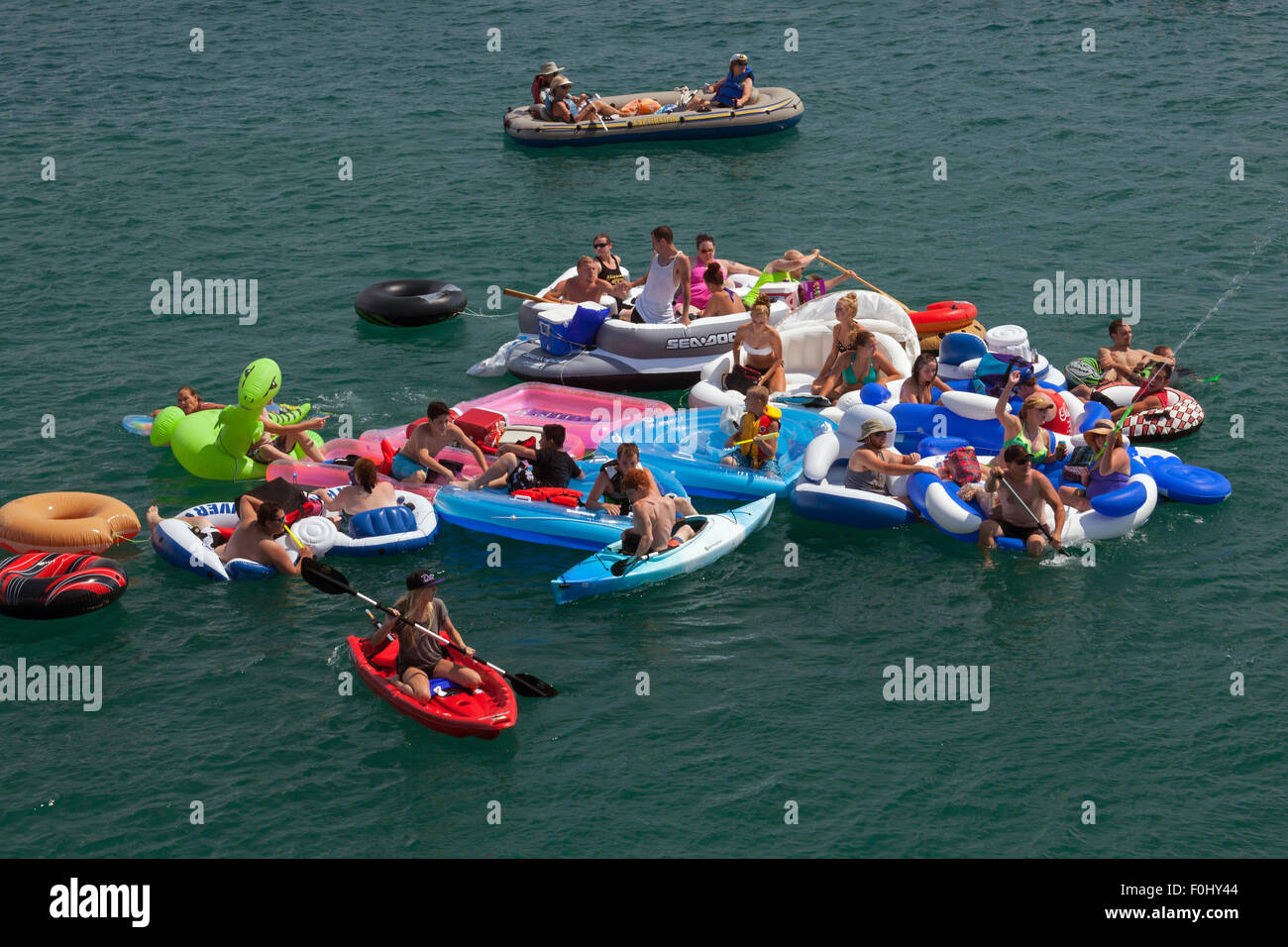 Port Huron, Michigan, USA. Thousands of rafters participated in the