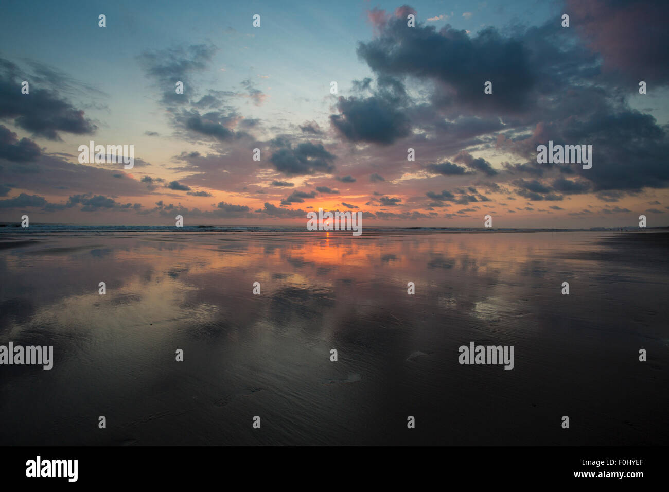 Sunset view at the beach of Matapalo, Costa Rica. Matapalo is located
