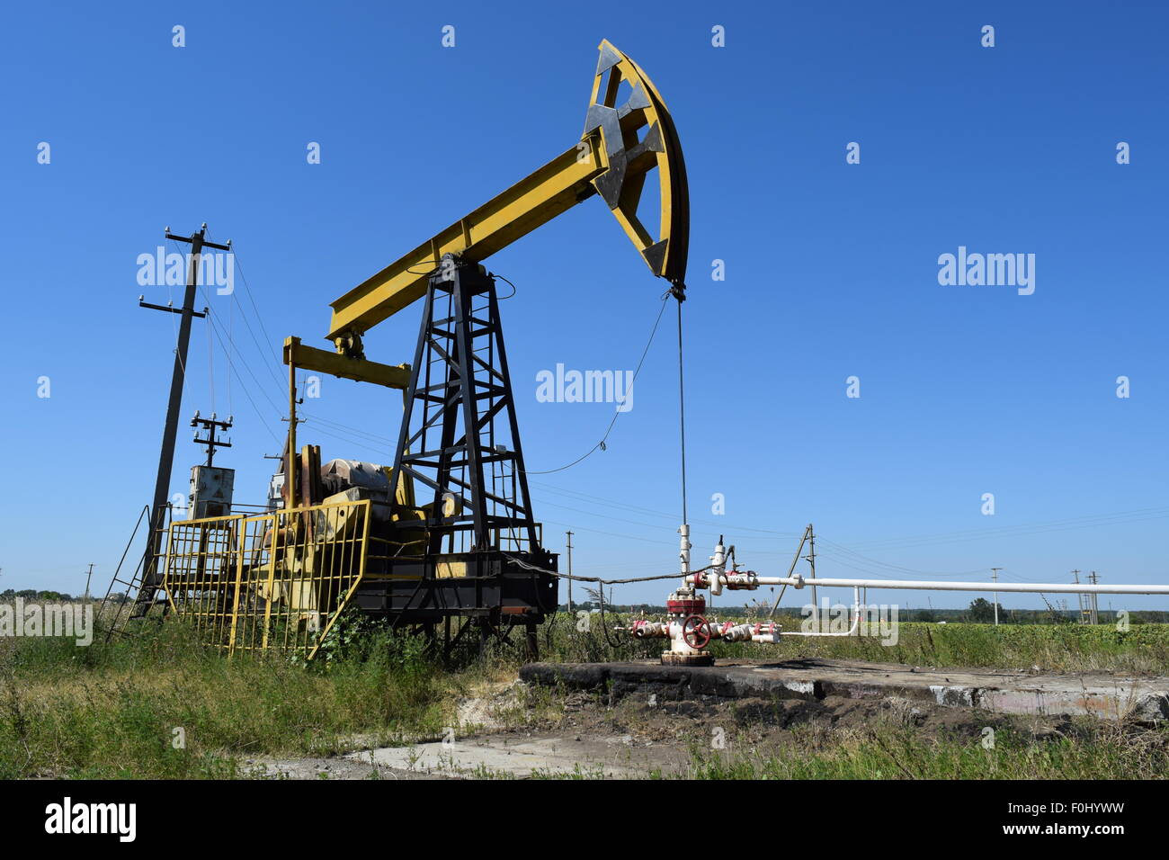 The pumping unit as the oil pump installed on a well. Equipment of oil