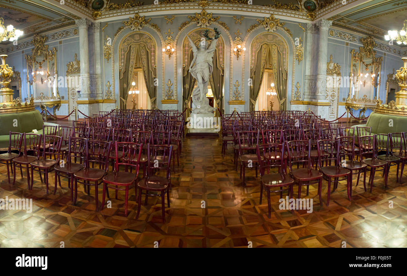 Classical interior of the National Theater in San José, Costa Rica. Stock Photo