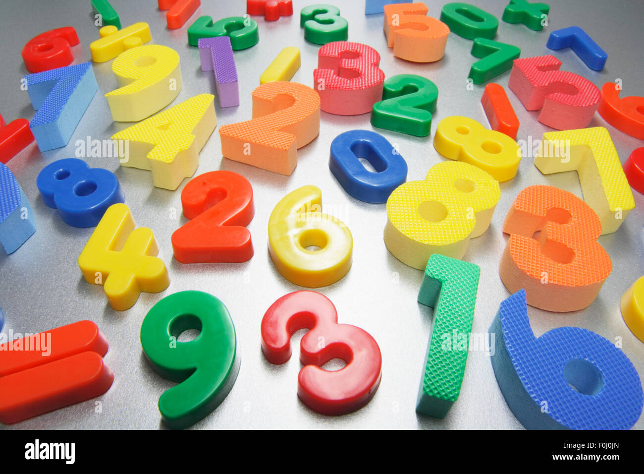 Plastic Numbers Stock Photo