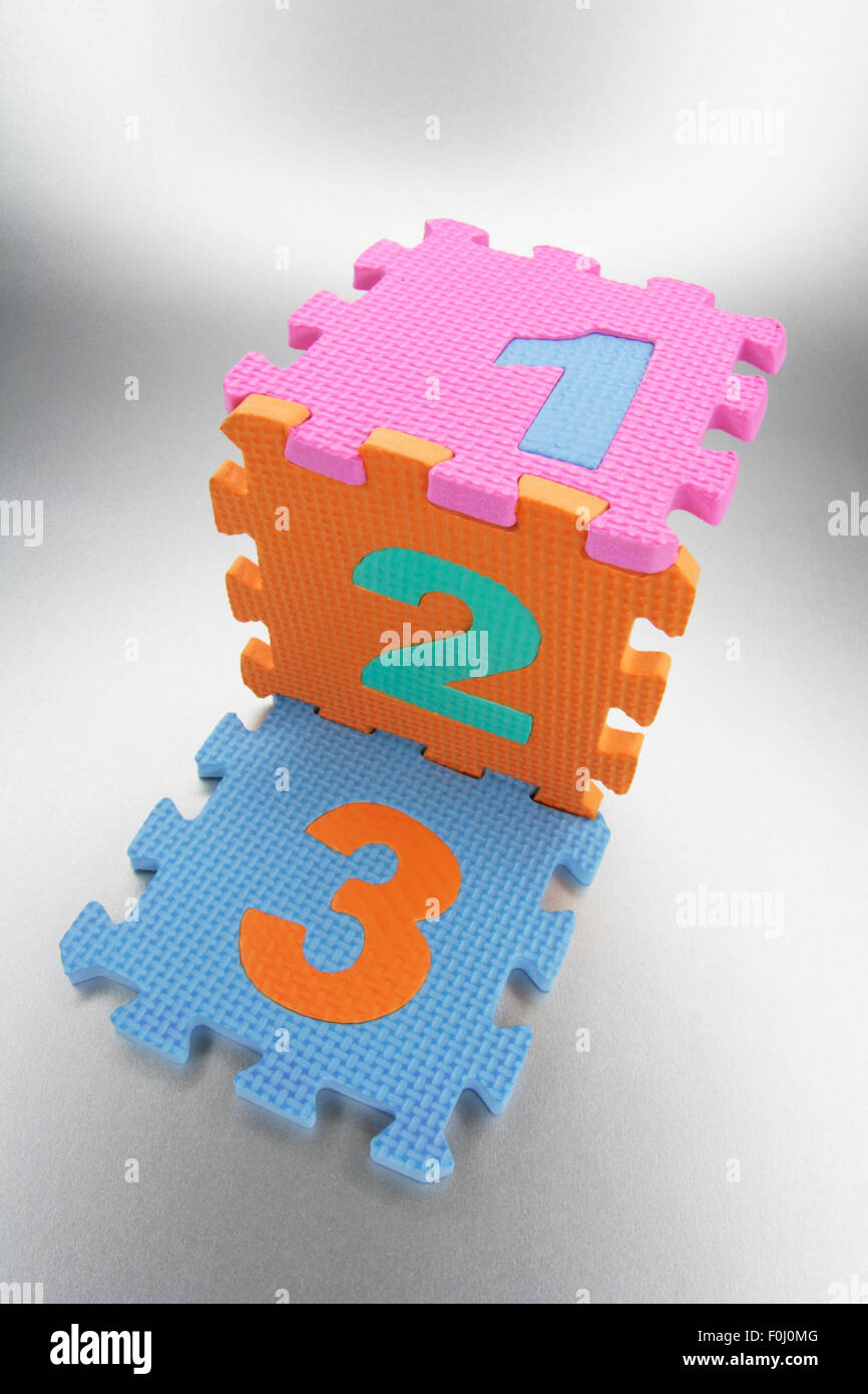 Number Foam Puzzle Mat Pieces Stock Photo Alamy