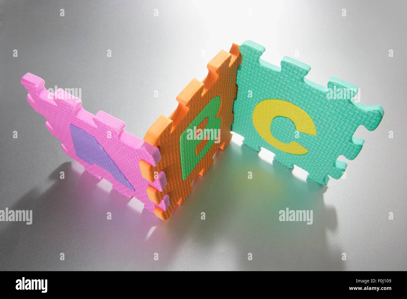 Alphabet Foam Puzzle Mat Pieces Stock Photo Alamy