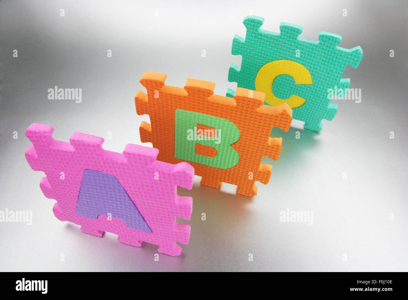 Alphabet Foam Puzzle Mat Pieces Stock Photo Alamy