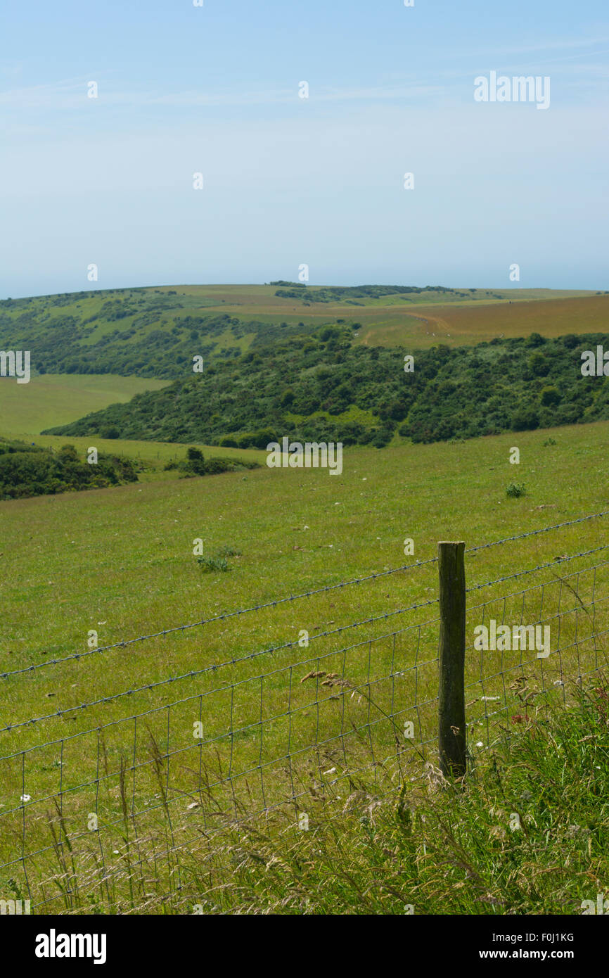 A view from the South Downs way in East Sussex, UK Stock Photo