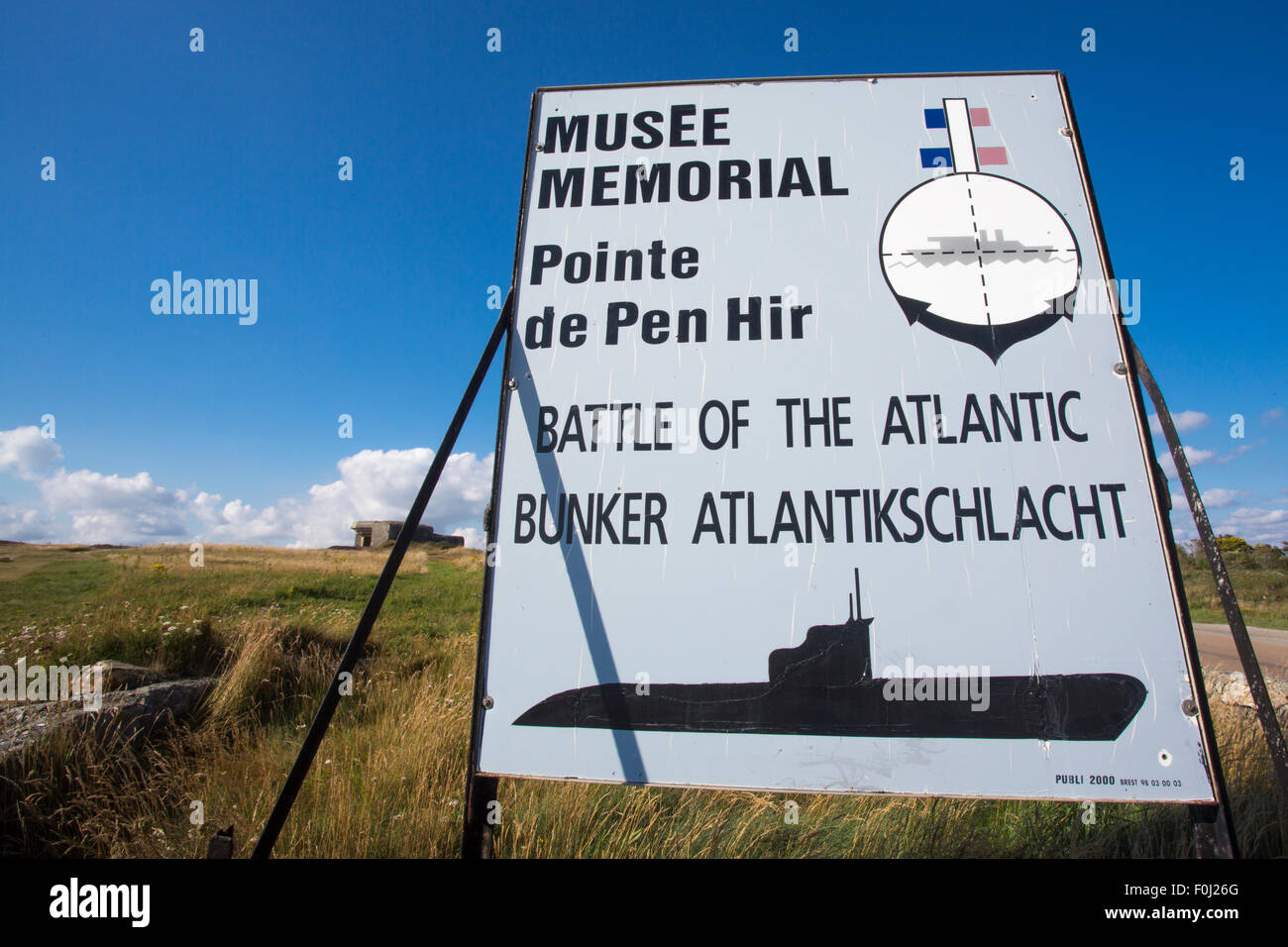 Memorial of the battle of the Atlantic in Brittany, at the Pointe de Pen Hir. Stock Photo