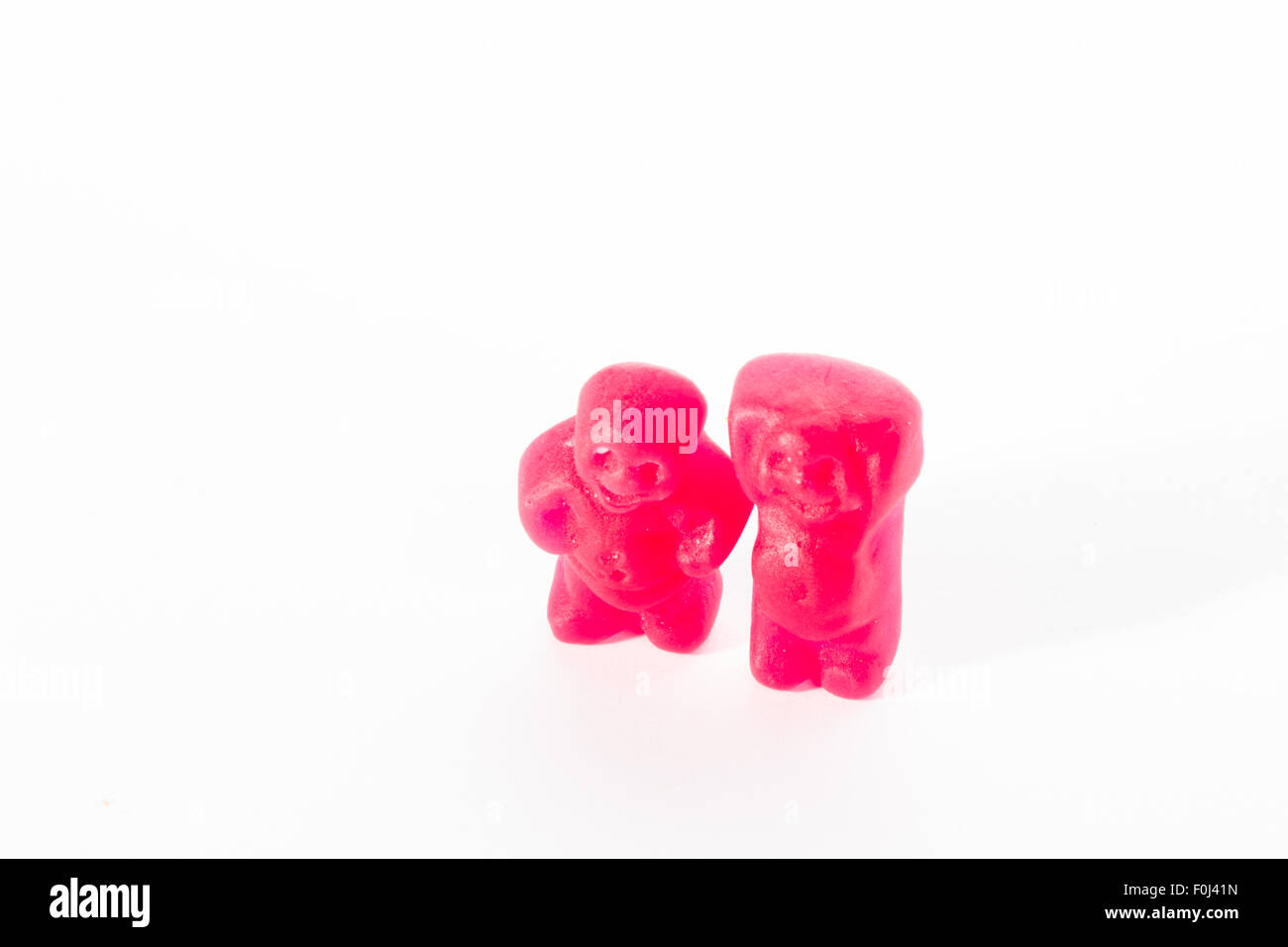 A jelly baby same sex couple, newly married Stock Photo - Alamy