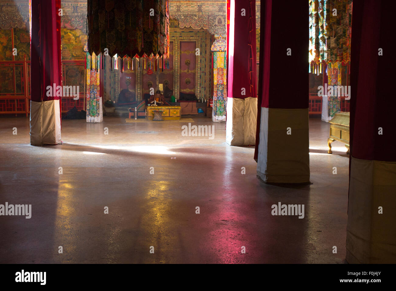 Bodhnath, Nepal. Tassels and Fabric Decorating the inside of the Tsamchen  Gompa (Tibetan Buddhist Monastery Stock Photo - Alamy