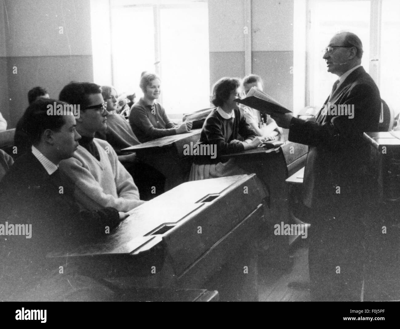 pedagogy, school / lessons / discipline, evening classes, 1964, Additional-Rights-Clearences-Not Available Stock Photo