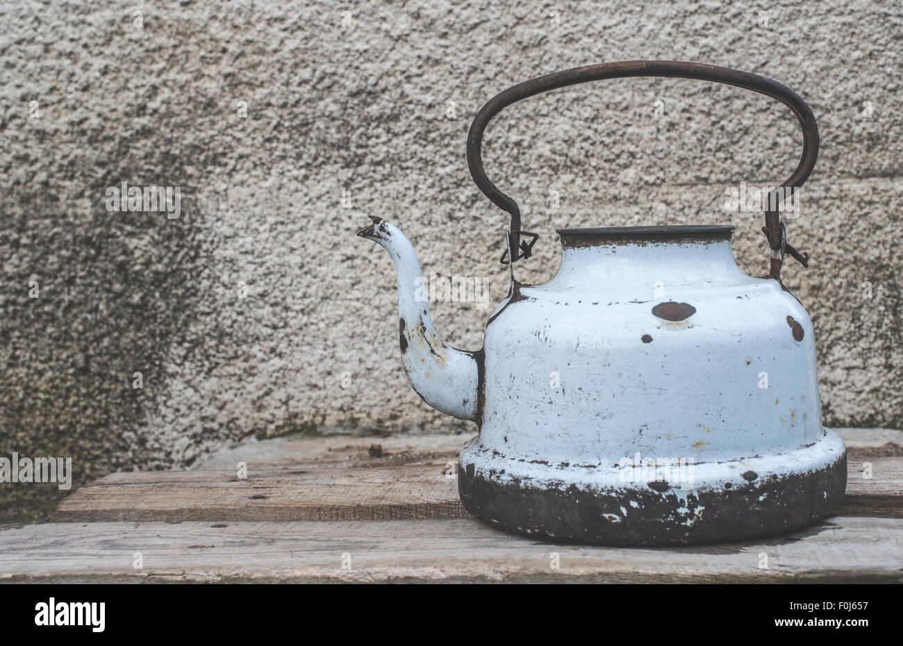 Old vintage metal teapot Stock Photo Alamy