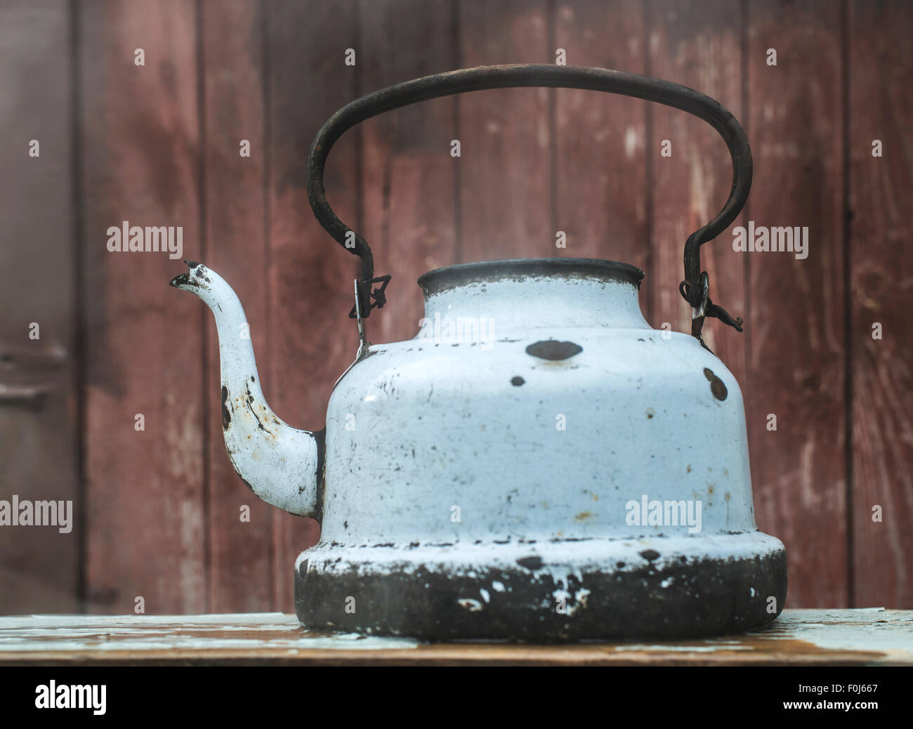 Old vintage metal teapot Stock Photo Alamy