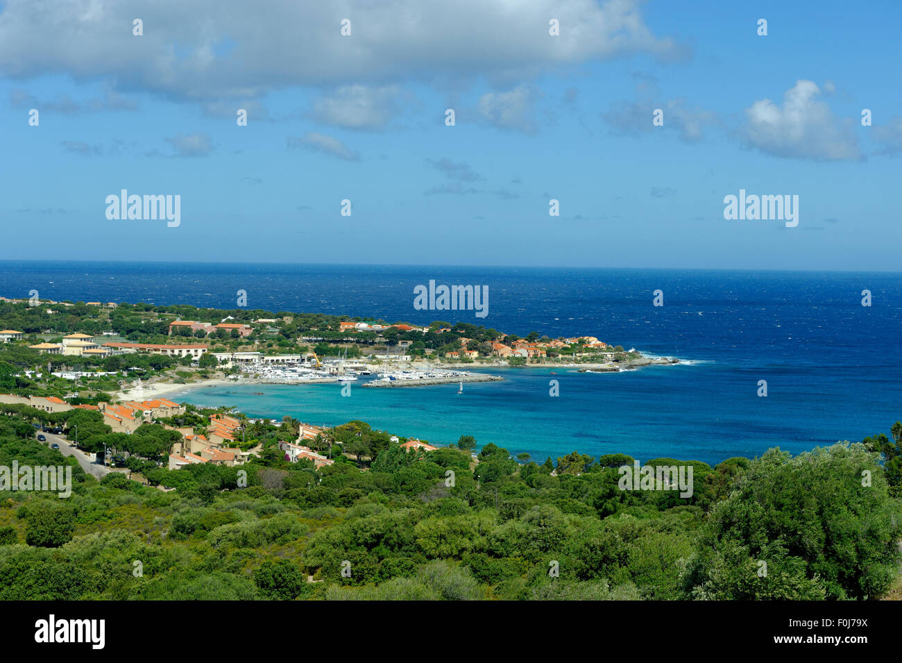 Marina de Sant'Ambrogio, Haute-Corse, Calvi Arrondissement, North Coast, Corsica, France Stock Photo
