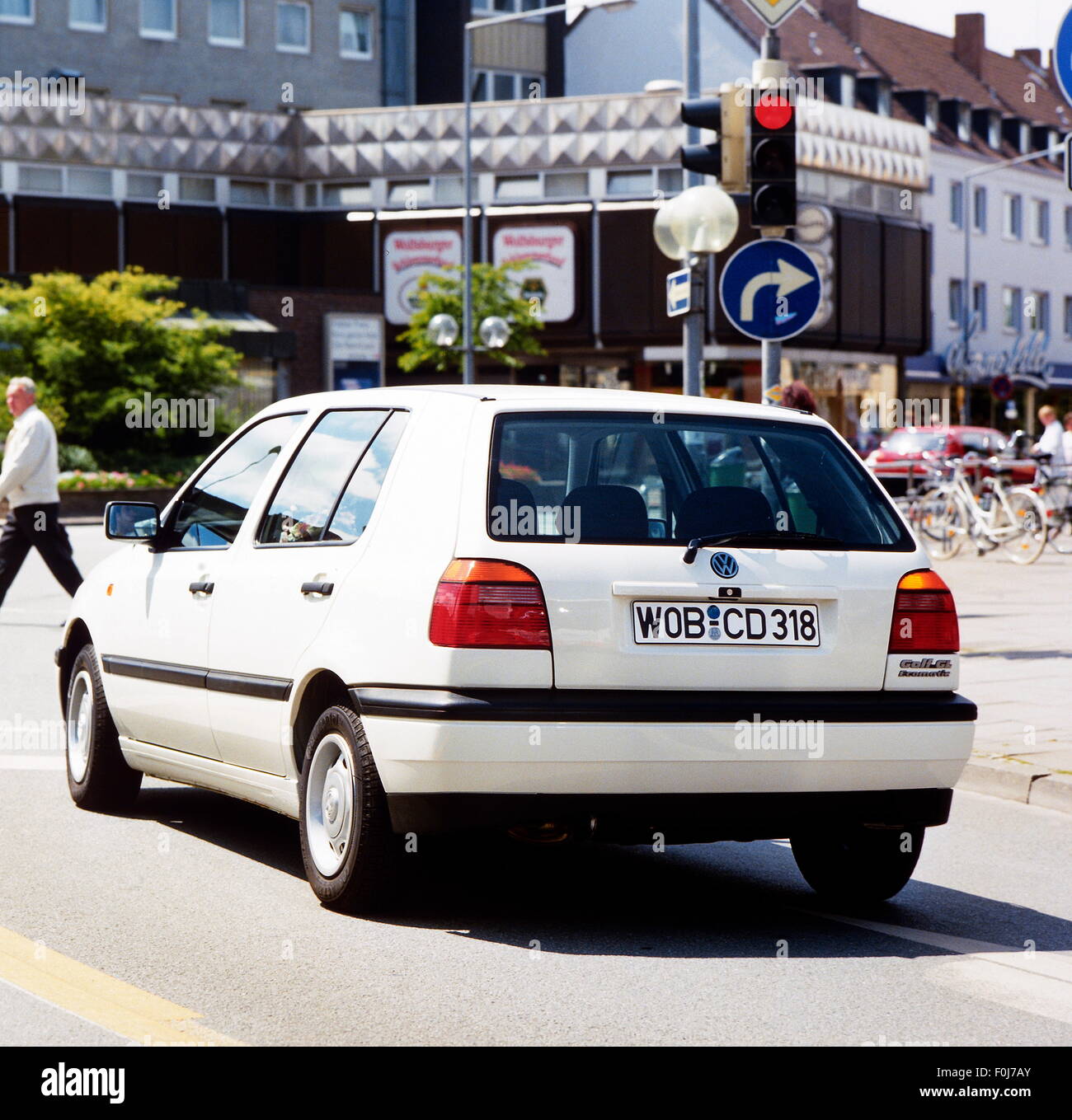 transport / transportation, car, vehicle variants, Volkswagen, VW Golf III  GL Ecomatic at crossroad, 1990s, Additional-Rights-Clearences-Not Available  Stock Photo - Alamy