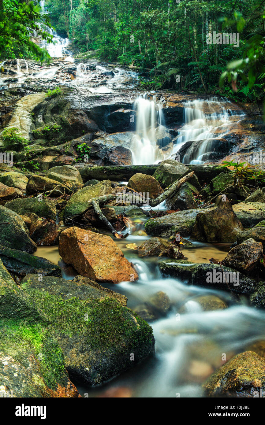 The waterfalls of Kanching, Selangor, Malaysia. Stock Photo
