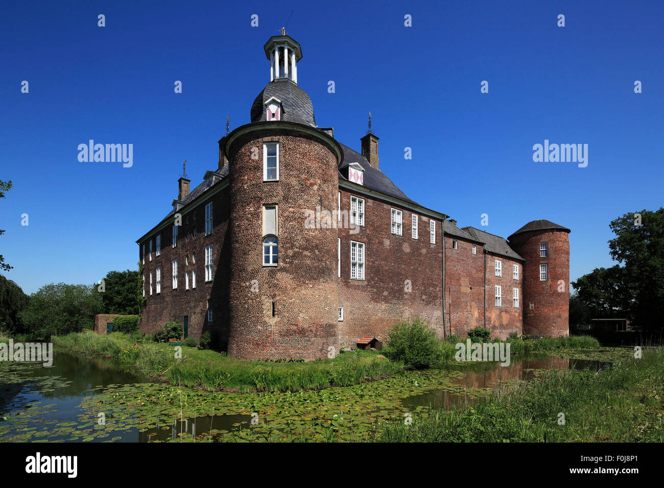 Wasserschloss Ringenberg in Hamminkeln, Niederrhein, Nordrhein-Westfalen Stock Photo