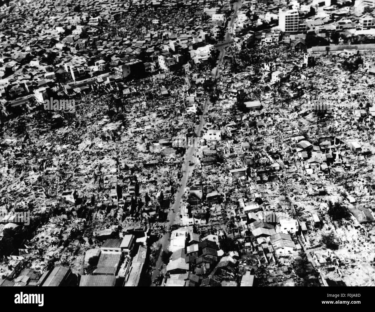 geography/travel, Asia, Vietnam, Viet Nam, War, South Vietnam, ruined, destroyed, district Cholon, Saigon, 1968, Additional-Rights-Clearences-Not Available Stock Photo