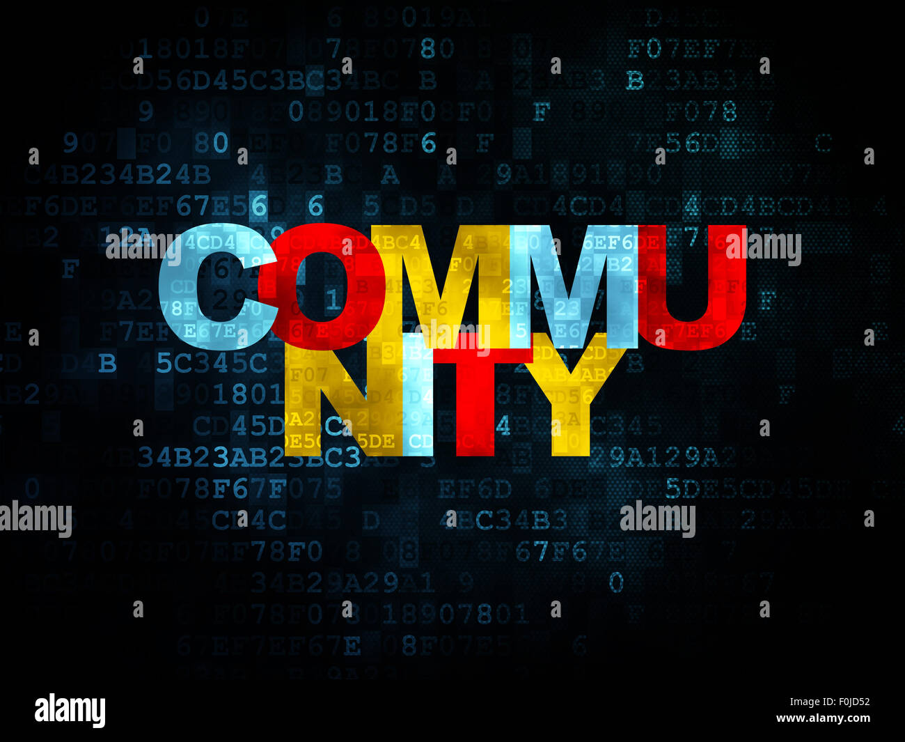 Social media concept: Community on Digital background Stock Photo - Alamy