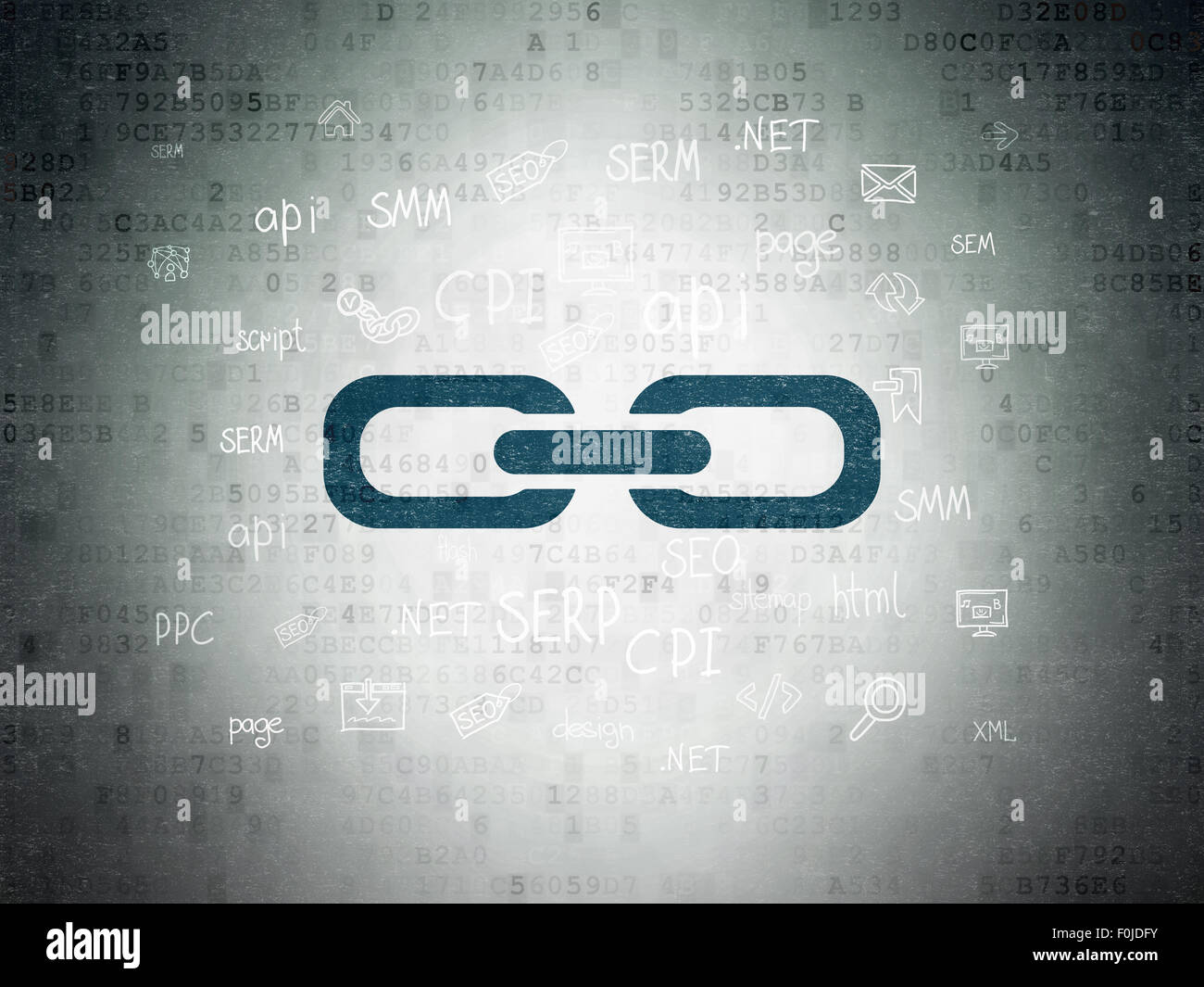 Web development concept: Link on Digital Paper background Stock Photo ...