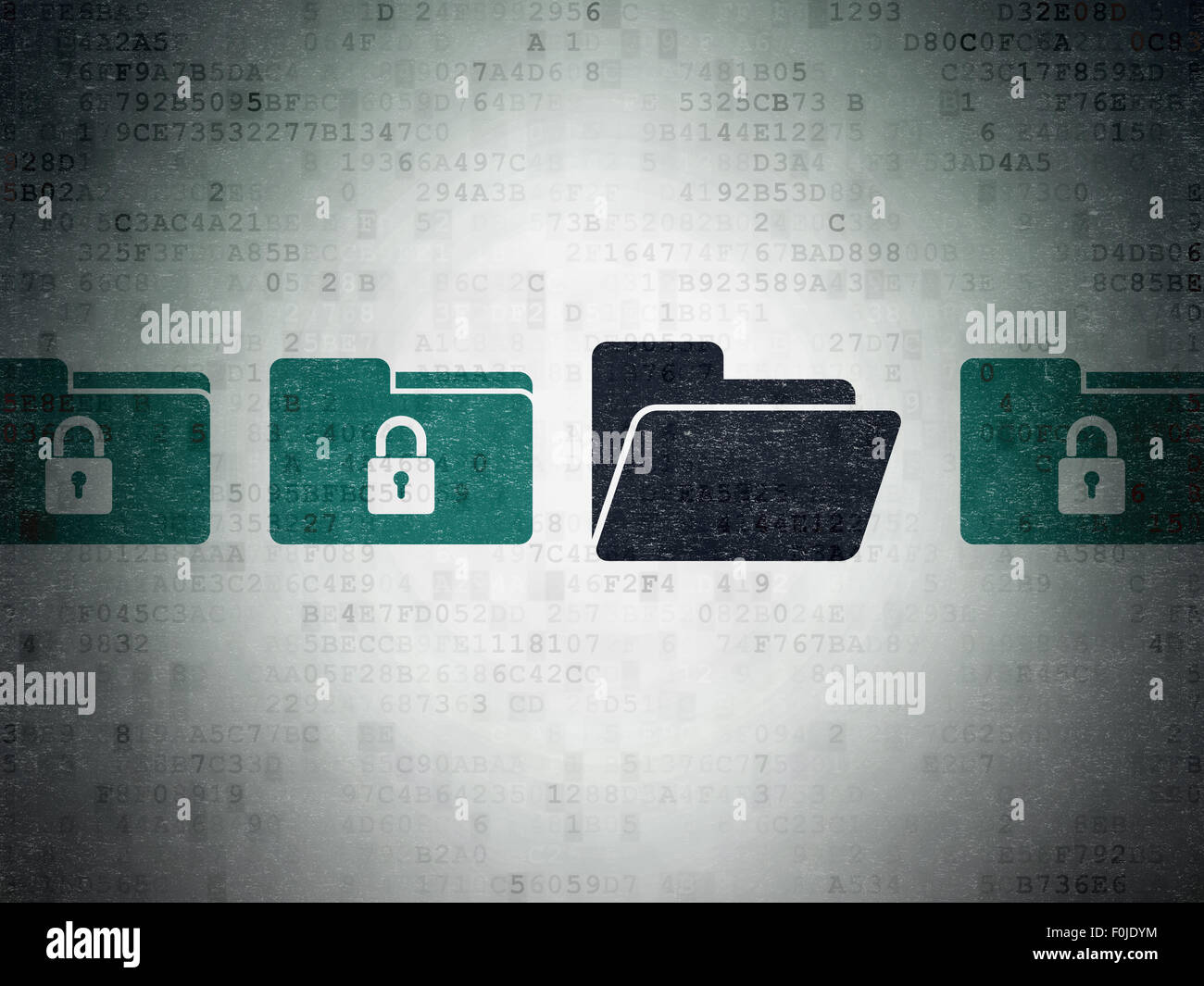 Finance concept: folder icon on Digital Paper background Stock Photo ...