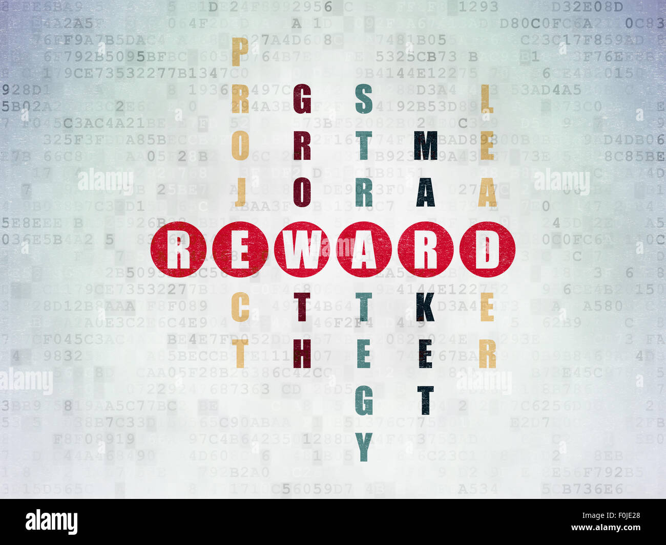 Business concept: word Reward in solving Crossword Puzzle Stock Photo Business concept: word Reward in solving Crossword Puzzle Stock Photo
